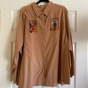 PLUS SIZE! Maggie & Max Halloween/Fall Button Up!